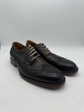 BRAND NEW Johnston & Murphy Decatur Wingtip Black Full Grain Leather Size 9.5 M